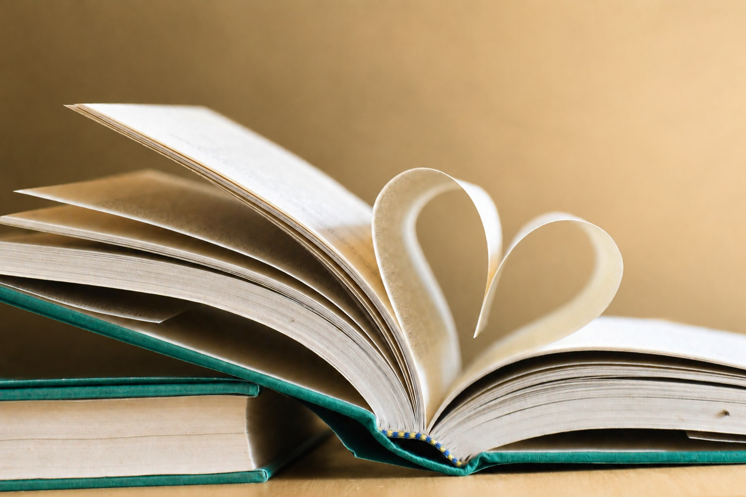 Livro aberto sobre tecido natural